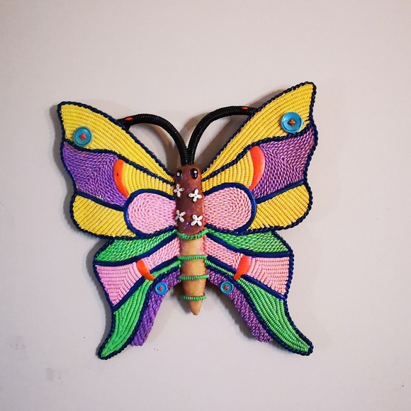 Colourful Resin Glittery Butterfly Wall Hanging Decorative - Picture 12 of 17